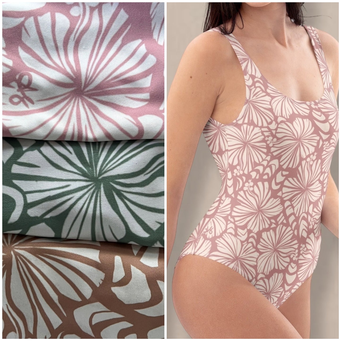 Hibiscus & Shells Recycled One-Piece Swimwear