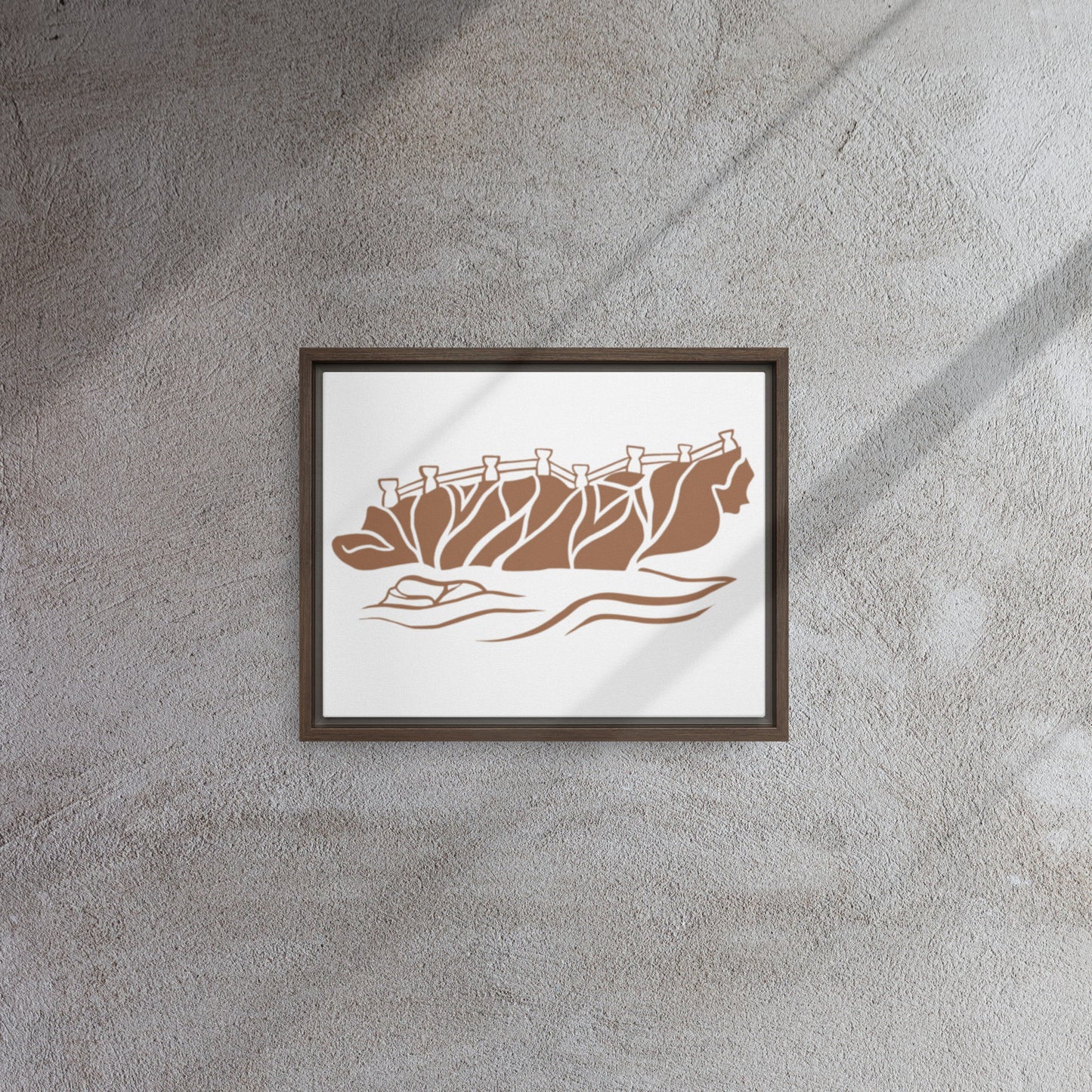 Minimalist Taga Beach Framed Canvas