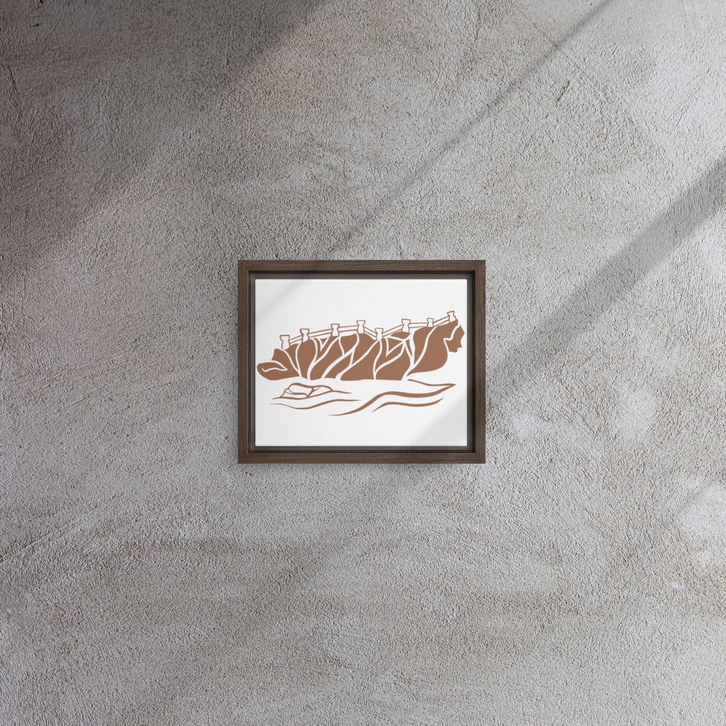 Minimalist Taga Beach Framed Canvas