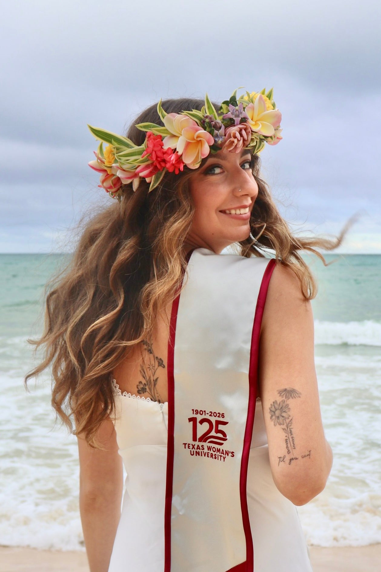 Fresh Tropical Flower Crown, Lei Po’o, Mwaar (O’ahu Only)