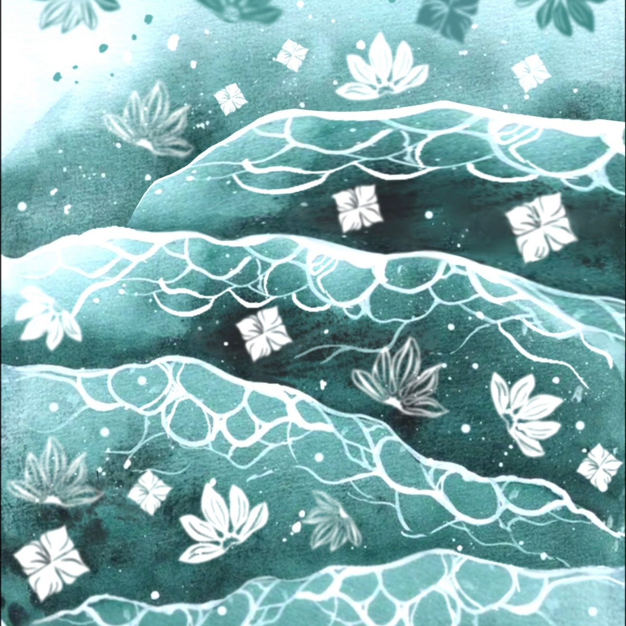 Pacific Waves Recycled Bandeau or High Cut V-Bottom Swimwear (3 Colors)