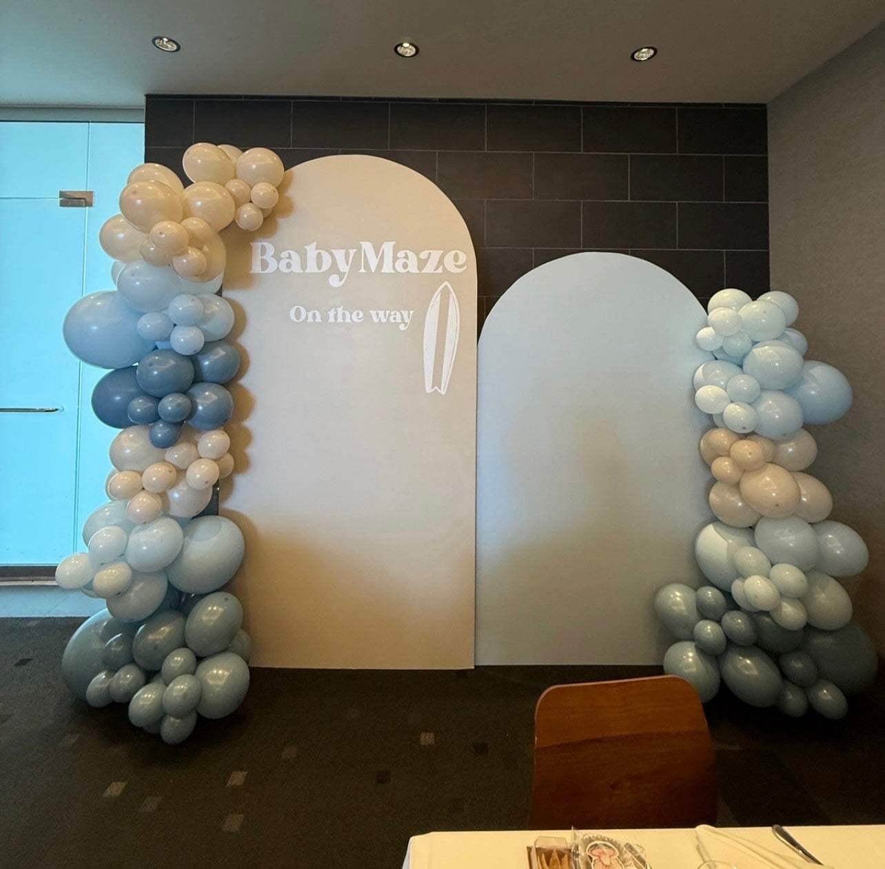 Custom Backdrop/ Arches with Leis and/or Balloon Garland (Deposit Fee only)