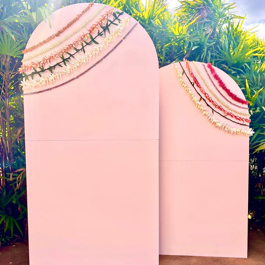 Custom Arches with Leis or Balloon Garland (Custom color and text)