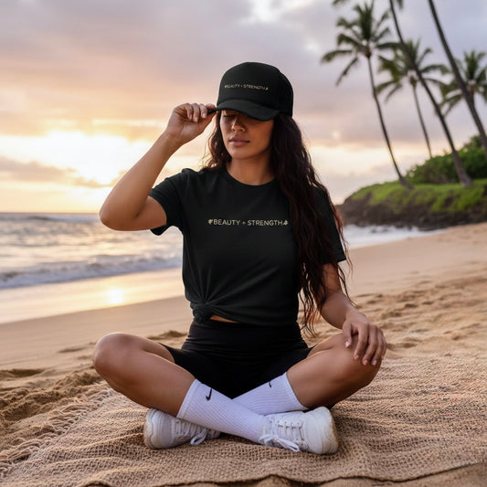 Naupaka Tides Tri-Blend Performance Tee: Beauty + Strength