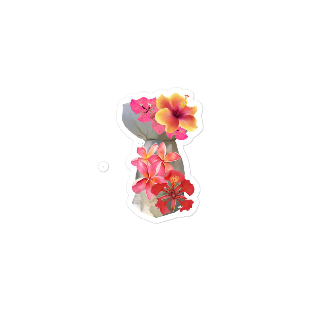 Floral Latte Stone Sticker