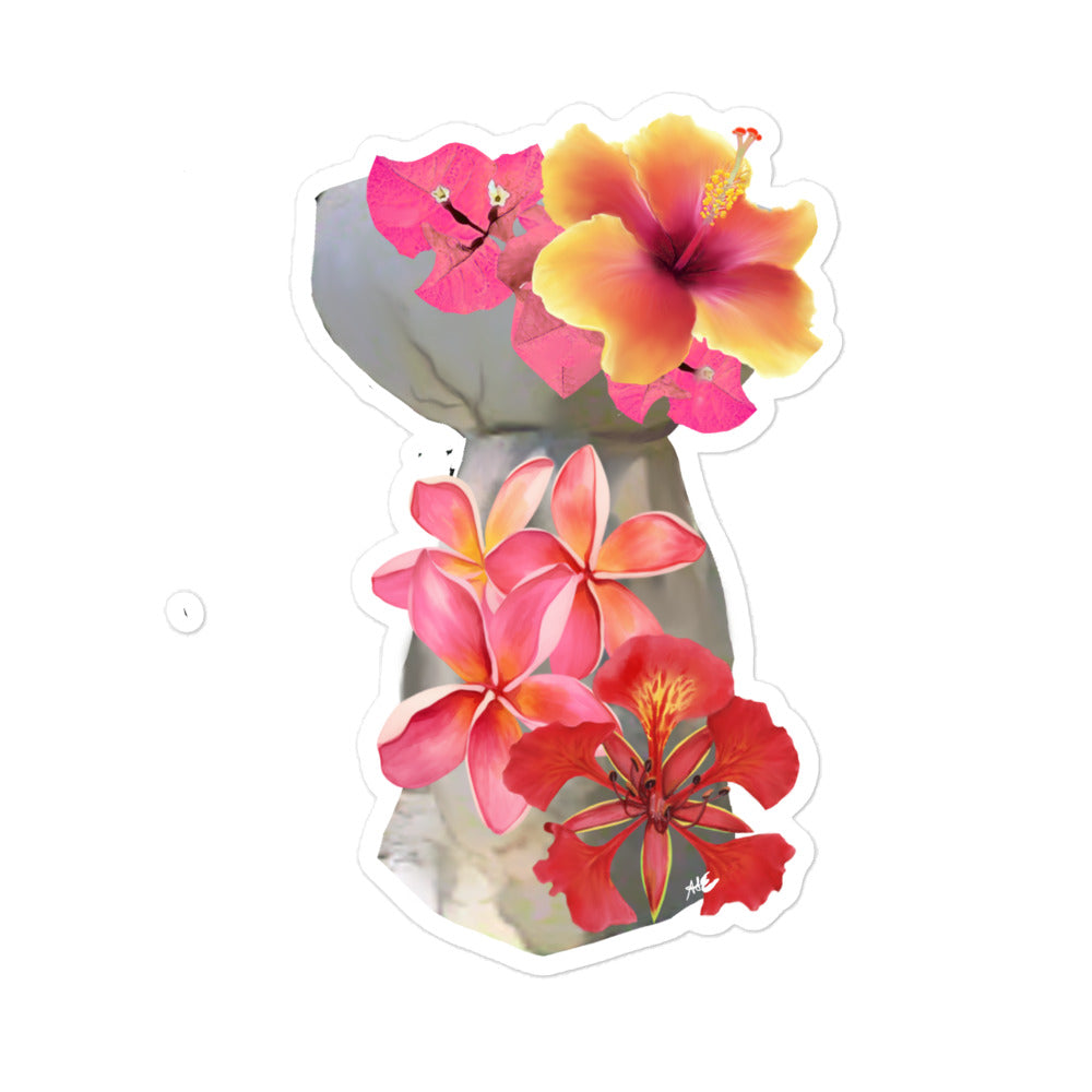 Floral Latte Stone Sticker